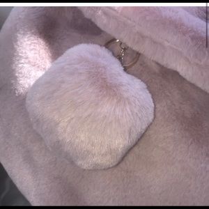 SUPER SOFT & FLOPPY FAUX PINK FUR HANDBAG
